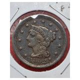 1852 Braided Hair Cent