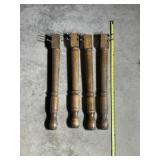 4 wooden table legs