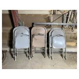 12 metal foldable chairs