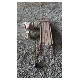 Flexible Flyer III wood and metal sled & plastic