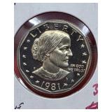 1981-S Type I Susan B Anthony Dollar