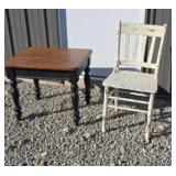 End table and chair