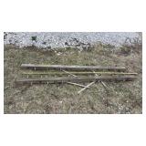 Antique Wood Utility Pole Coat Rack