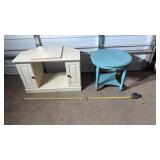 TV Stand and Round Side Table