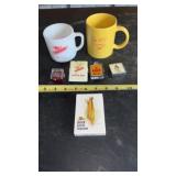 DeKalb Advertising Coffee Cups, Magnant Clips,