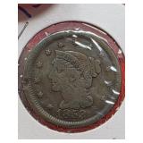 1853 Braided Hair One Cent