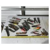 various hand tools, such as pliers, screwdrivers,