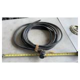 Cut heavy-duty electrical cable,