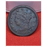 1850 Braided Hair One Cent
