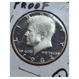 1982-S Proof Kennedy Half Dollar