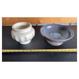 Beautiful Vintage Pottery Pedestal Bowl 9ï¿½