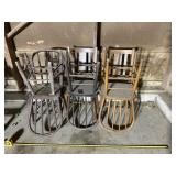 6 wooden chairs