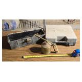 Oil can, plastic tool box and more