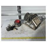 a vintage industrial signal flashlight, often