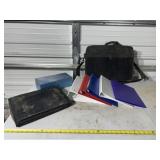 Office bag and binders with HP chargers and lock