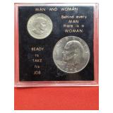 Man & Woman 1972-D Ike & 1979 Susan B Anthony