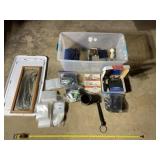 Mirror, plastic ziplock bags, hearing aid,