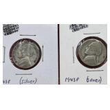 2-1943-P 35% Silver War Time Nickels