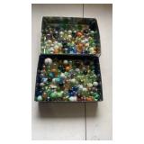 Glass marbles and shooters some vintage