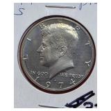 1974-S Proof Kennedy half dollar