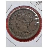 1851 Braided Hair Cent