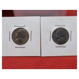 1943 P & S Jefferson 35% Silver Nickels