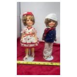 1980 and 1984 plastic ideal dolls, sailor and