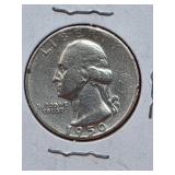 1950-S Washington Silver Quarter
