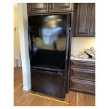 Whirlpool black refrigerator, very clean and