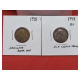 1941 Laminate Rear Leaf, & 1949 Die Crack Rear