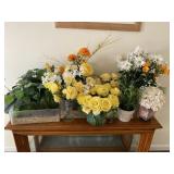 All artificial flower and plant arrangements.