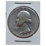 1945-S Washington Silver Quarter