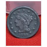 1844 Braided Hair One Cent