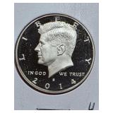 2014-S Proof Kennedy half dollar