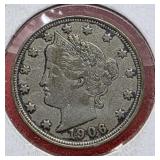1906 Liberty Nickel With Cents