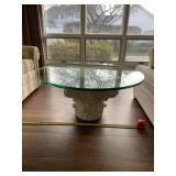 Greek Corinthian style table with cast stone