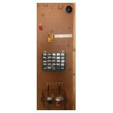 Contents on door, hardware cabinet, wiring,