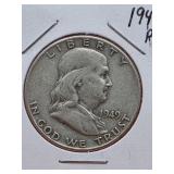 1949 Franklin Silver Half Dollar