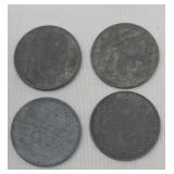 4- Belgian Franc coins