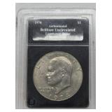 1974 Eisenhower Dollar American Graded