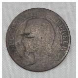 Vintage French 5 Centimes Coin