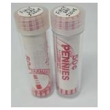 2- 50 cent Penny Rolls Unsearched uncirculated