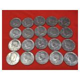 20 Mixed Kennedy Half Dollars Clad