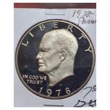 1978-S  Proof Eisenhower 40% Silver Dollar