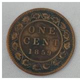 1859 canadian large one cent