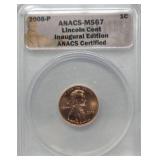2008-P LINCOLN CENT INAUGURAL EDITION