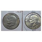 1974 & 1973 Eisenhower Dollars