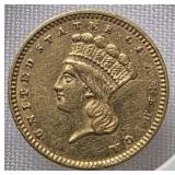 1856 Indian Head $1.00 Gold Coin