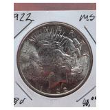 1922 Peace Silver Dollar