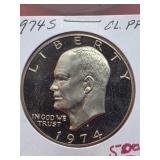 1974-S  Proof Eisenhower 40% Silver Dollar
